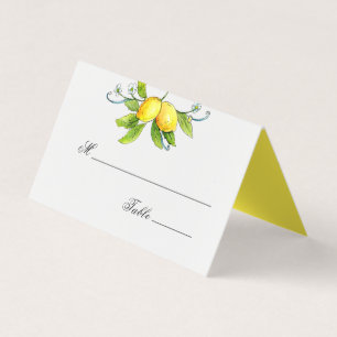 Vintage Lemons bröllop-platskort Kort