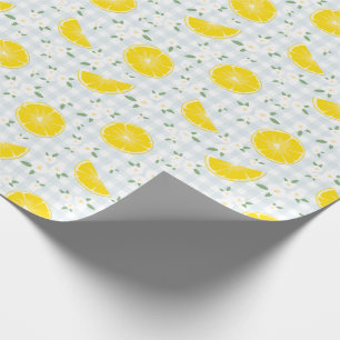 Vintage Lemons och Blommönster Presentpapper