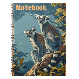Vintage Lemurs Anteckningsbok