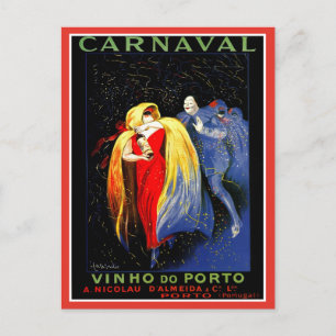 Vintage Leonetto Cappiello carnival porto och Vykort