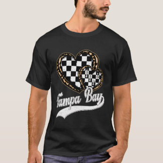 Vintage Leopard Heart Tampa Bay Chess Älskare Mana T Shirt