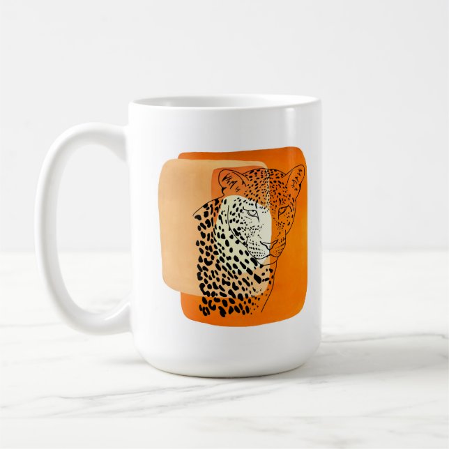 Vintage Leopard Kaffemugg (Vänster)