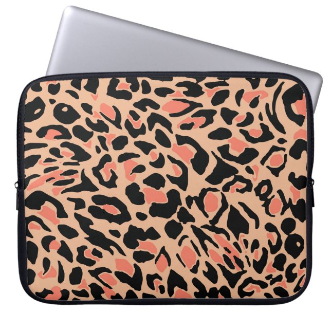 Vintage Leopard Mönster Design Laptop Fodral (Framsidan)