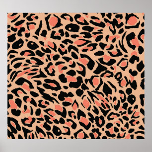 Vintage Leopard Mönster Design Poster