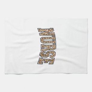Vintage Leopard Sjuksköterska Varsity Tröja Design Kökshandduk