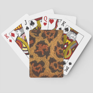 Vintage Leopard Skriv ut Casinokort