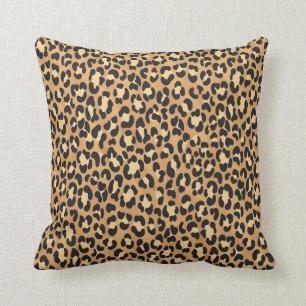 Vintage leopardtryck hud päls kudde