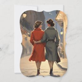 Vintage Lesbisk Älskare Anteckningskort