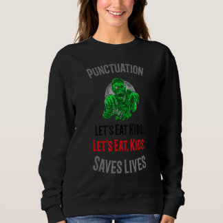 Vintage Lets Eat Kids Punctuation Zombie T Shirt