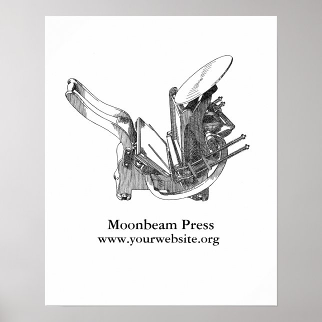 Vintage letterpress personlig Kelsey poster (Framsidan)