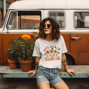 Vintage Lev Livet i Full Blomning T Shirt