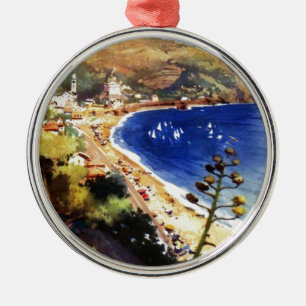 Vintage Levanto Genova Italien Turism Julgransprydnad Metall