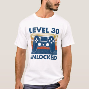 Vintage Level 30 Unlock Funny Video Gamer 30Th B T Shirt
