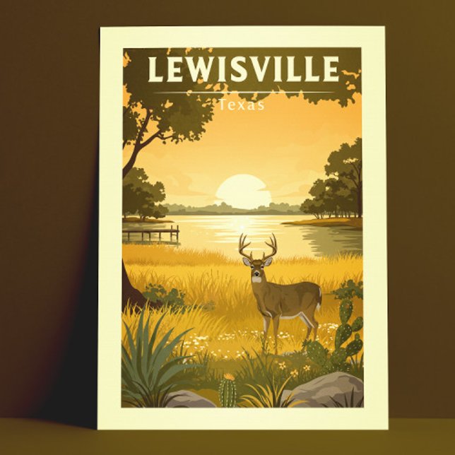 Vintage Lewisville Texas Vykort (Skapare uppladdad)
