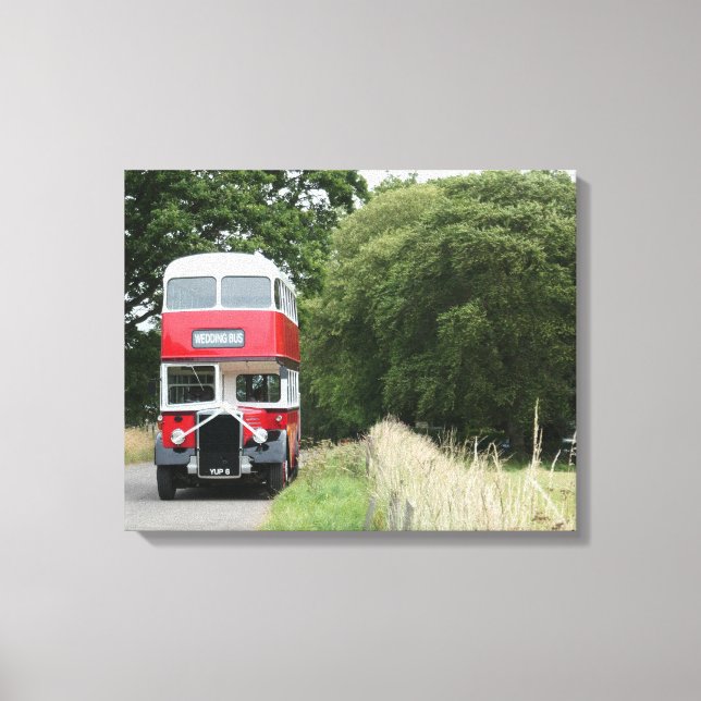 Vintage Leyland-buss Canvastryck (Framsida)