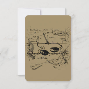 Vintage Libra Constellation Hevelius Stil