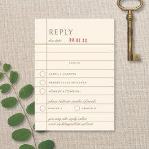 Vintage Library Checkout Neutral Wedding Reply