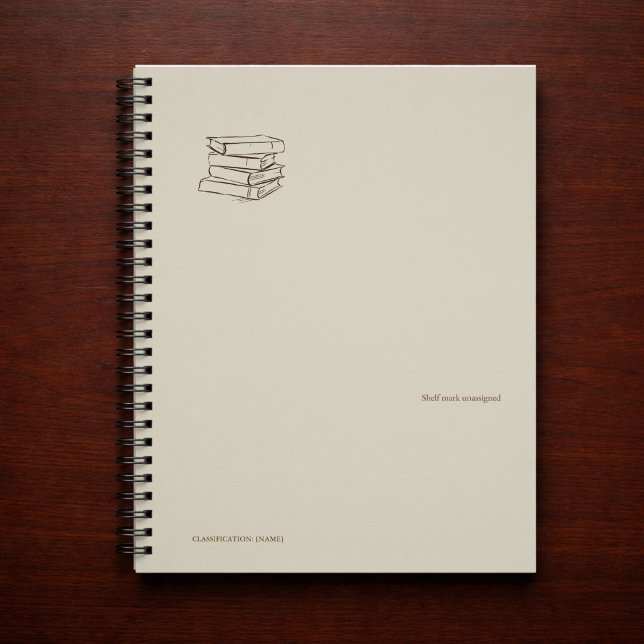 Vintage Library Dark Academia-Bundle of Books  Anteckningsbok (Skapare uppladdad)