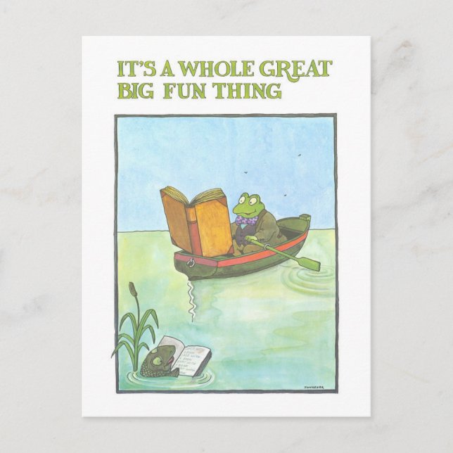 Vintage Library Reading Poster Vykort (Framsida)