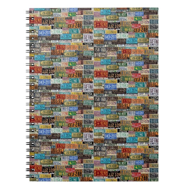 Vintage License Tallrikar Anteckningsbok (Framsidan)