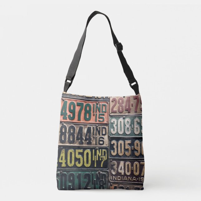 Vintage License Tallrikar Axelväska (Baksida)