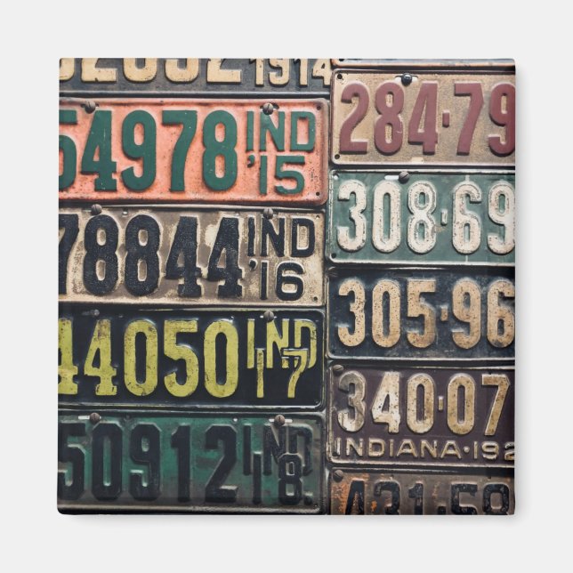 Vintage License Tallrikar Magnet (Framsidan)