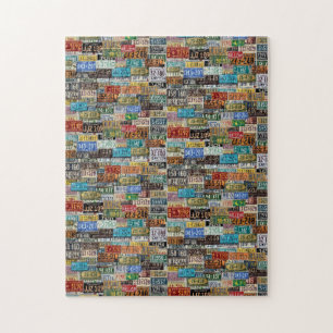 Vintage License Tallrikar Pussel