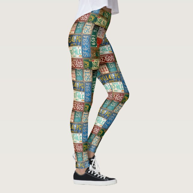 Vintage-licensplatsinsamling Leggings (Höger)