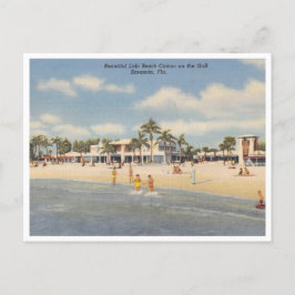 Vintage Lido Beach Sarasota Florida med Casino Vykort