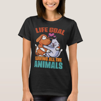 Vintage Life Goal Save All The Animals For Vet Med T Shirt