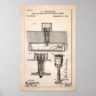 Vintage Life i Coffin Patent 1882 Poster