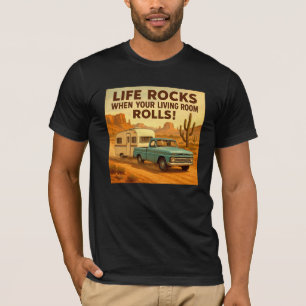 Vintage Life Rocks Ökenäventyr med husbil T Shirt