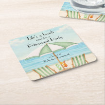 Vintage Life's a Beach Stol Cocktail Pensionering 