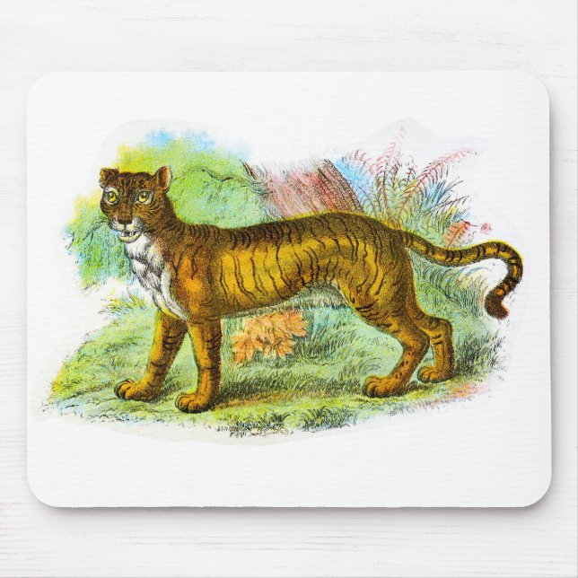 Vintage Liger Illustration Mousepad Musmatta (Framsidan)