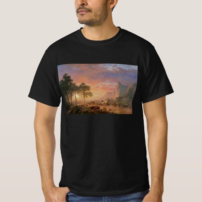 Vintage liggande, Oregon Trail by Bierstadt Tee (Framsida)