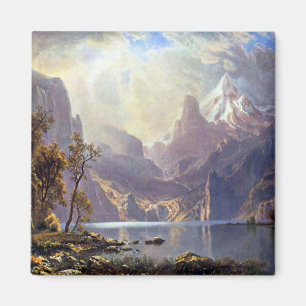Vintage liggande, Sjö Tahoe av Albert Bierstadt Magnet