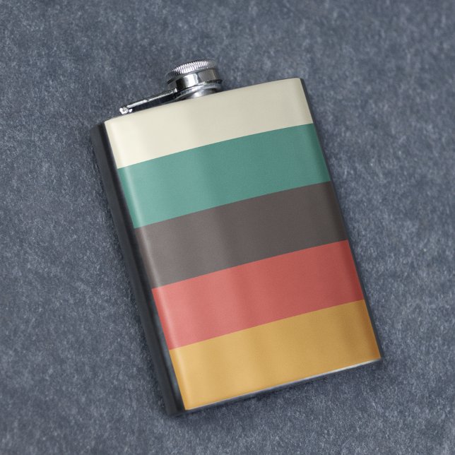 Vintage Light färg rand Fickplunta (flask)