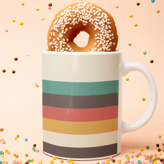 Vintage Light färg rand Kaffemugg (Mugs and cups)