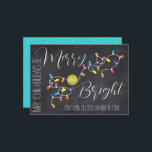 Vintage Light Lökar Merry & Bright Jul Card Julkort<br><div class="desc">Vintage Light Lökar Merry & Bright jul Card på ett färgkort med bakgrundsvit brev med skarp,  levande roligt färg på det här julkortet med en sträng vintage ljus.</div>