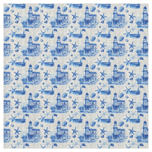 Vintage Lighthouse Art Tyg (Närbild)