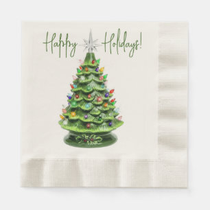 Vintage Lighting Ceramic Julgran Napkins Pappersservett
