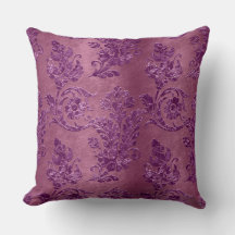 Vintage Lila Blommigt Damask Violet Mönster