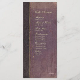 Vintage Lila Bok Bröllopsprogram Program