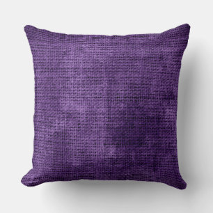 Vintage Lila Burlap Linen Rustic Jute #2 Kudde