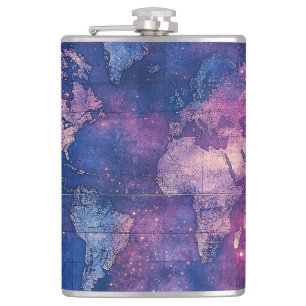 Vintage Lila Celestial World Map (10) Fickplunta