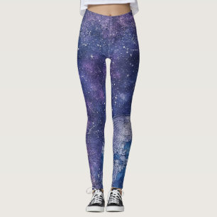 Vintage Lila Celestial World Map (12) Leggings