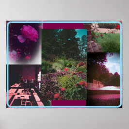 Vintage Lila Film Collage Poster