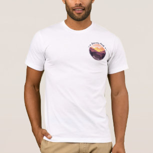 Vintage Lila Gult Farmhouse Mountain Sunset T Shirt