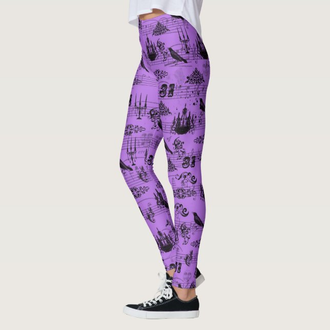 Vintage Lila Halloween Leggings (Vänster)