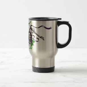 Vintage lila Lock och Nyckel design Resemugg